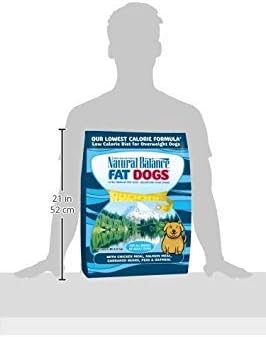 Natural Balance Fat Dogs Low Calorie Dry Dog Food, Chicken Meal, Salmon Meal, Garbanzo Beans, Peas & Oatmeal, 15 Pounds (Packaging May Vary)