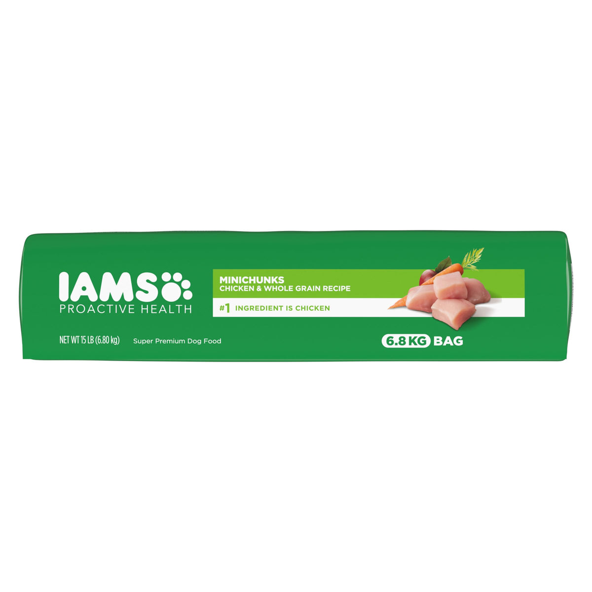 IAMS Proactive Health Adult Minichunks Dry Dog Food, Chicken, 30 lb | Real chicken #1 ingredient, no fillers, natural fiber & prebiotics, Omega-6 fatty acids, antioxidants for immune support
