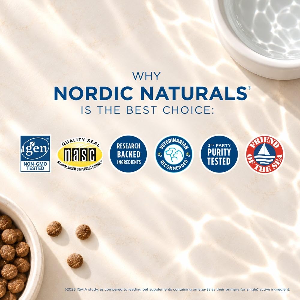Nordic Naturals Omega-3 Pet, 1380mg Fish Oil for Dogs w/EPA DHA - 16oz