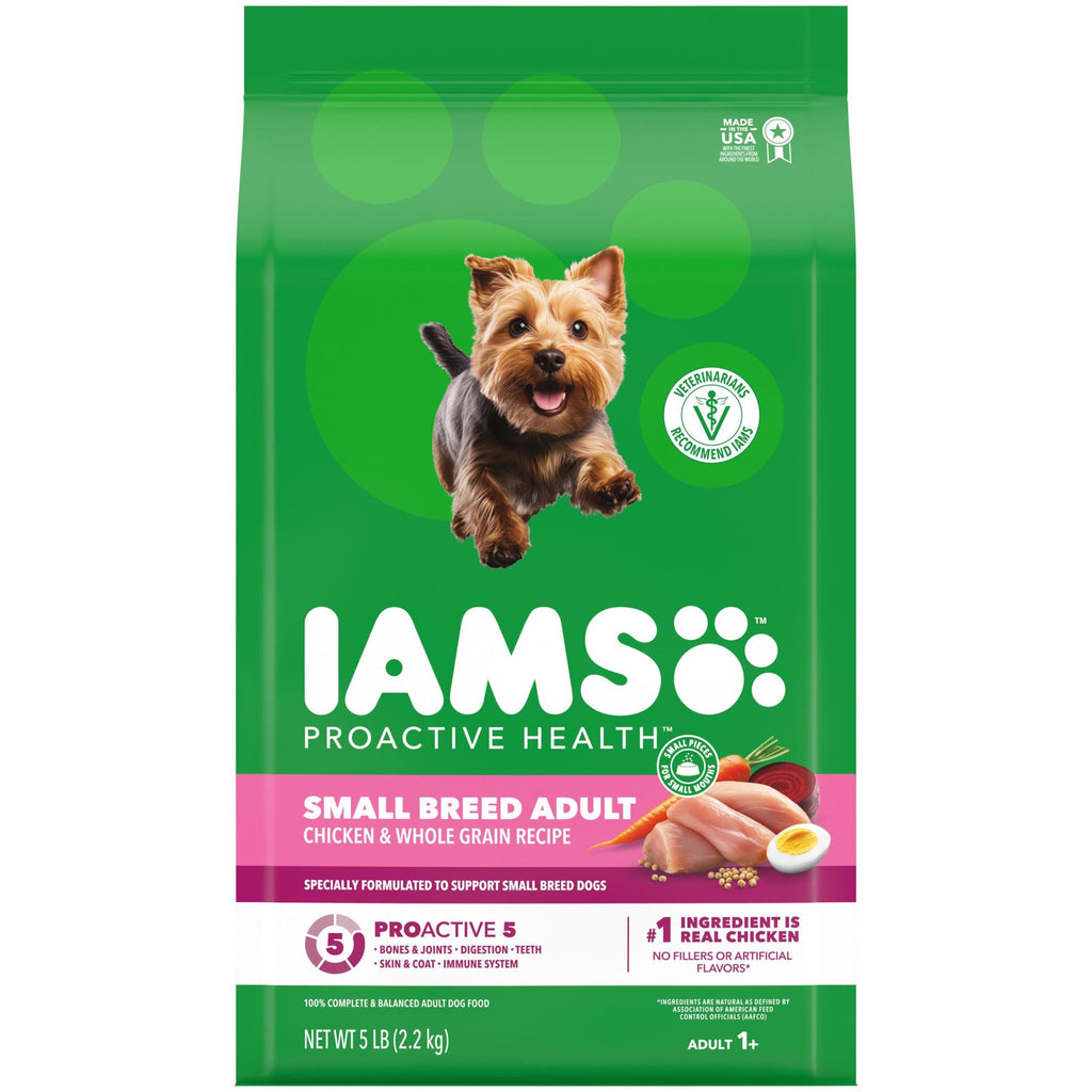 IAMS Proactive Health Dry Dog Food for Small Breeds, Adult Dog Food Dry Recipe, 7 lb. Bag