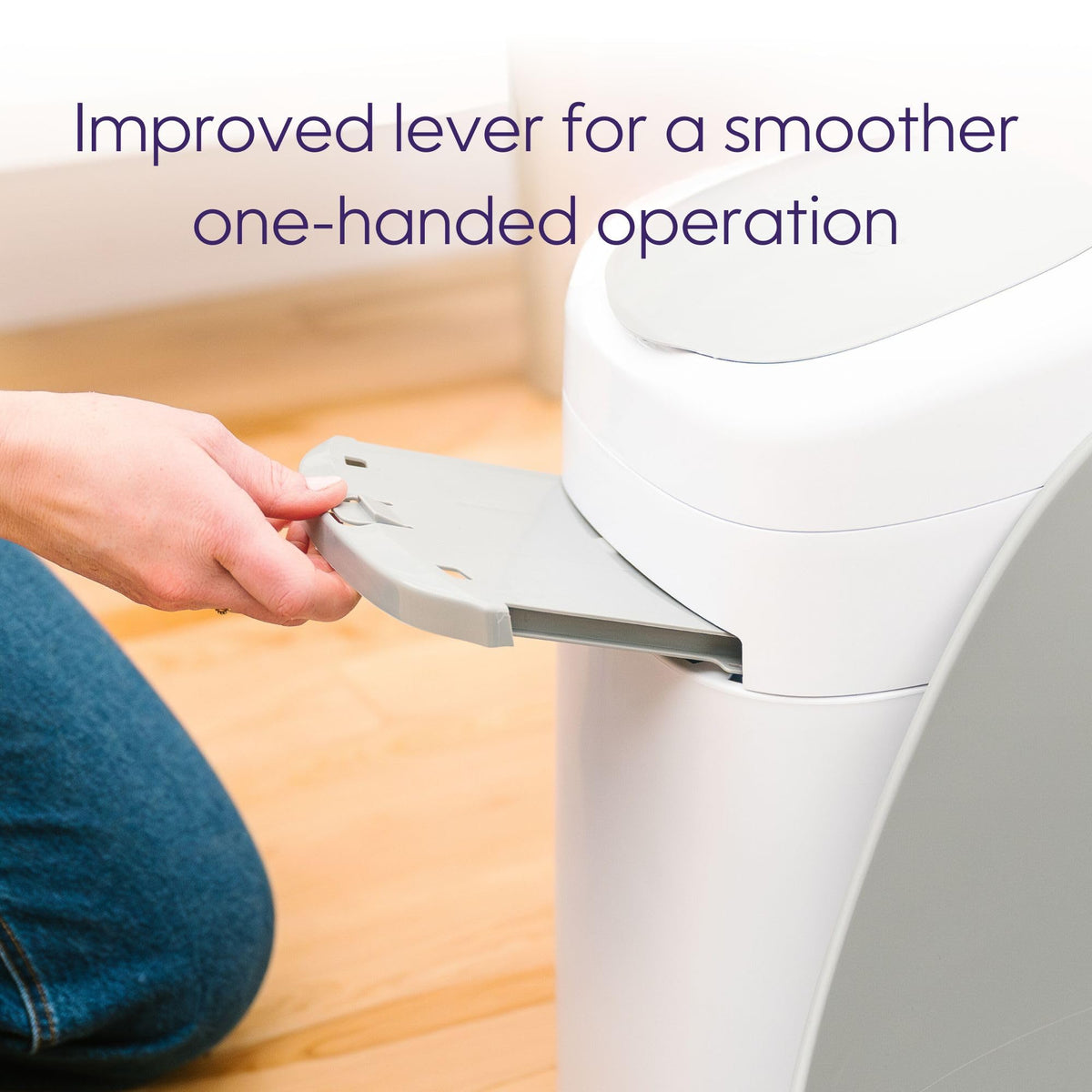 Litter Genie Plus Pail (Silver) | Cat Litter Box Waste Disposal System for Odor Control | Includes 1 Square Refill Bag