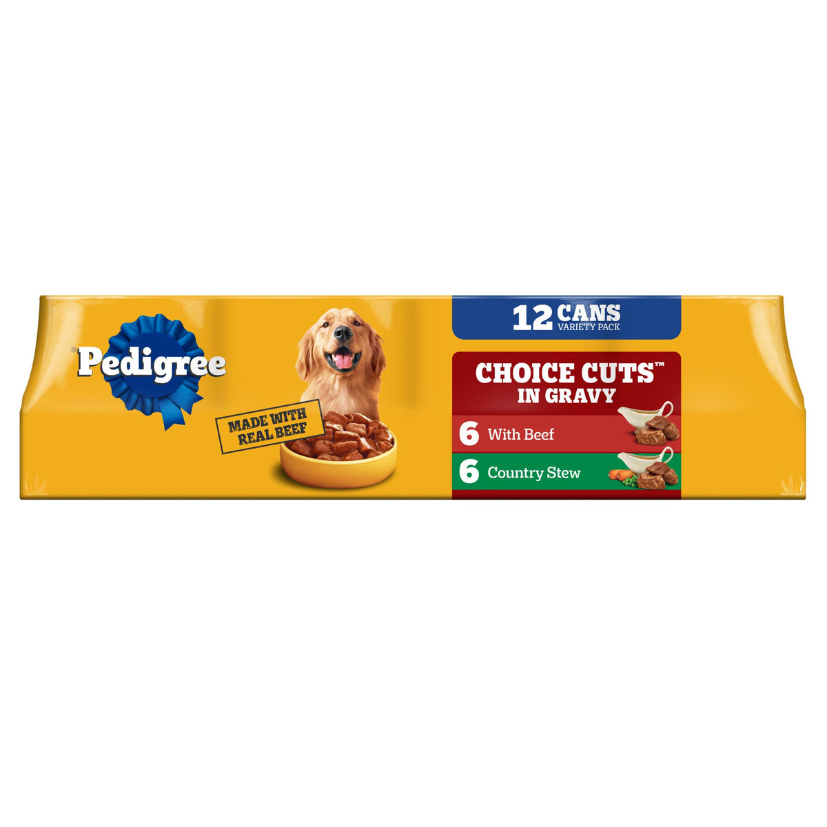 Pedigree Choice Cuts in Gravy Wet Dog Food, Beef, 13.2 oz, 12 count