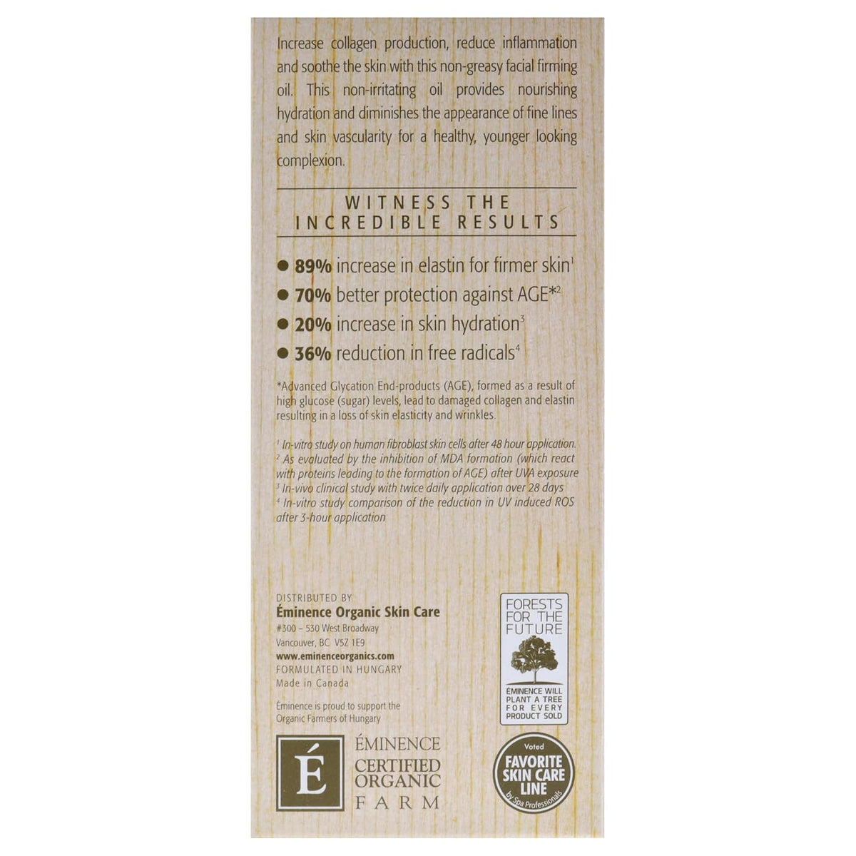 Eminence Rosehip Triple C Plus E Firming Oil for Unisex - 1 oz Oil