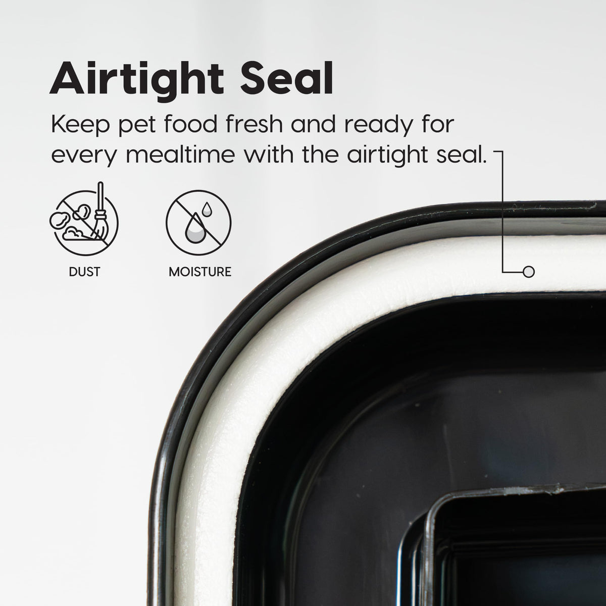 IRIS USA Dog Food Storage Container, Up to 30 lbs, Navy, Made in USA