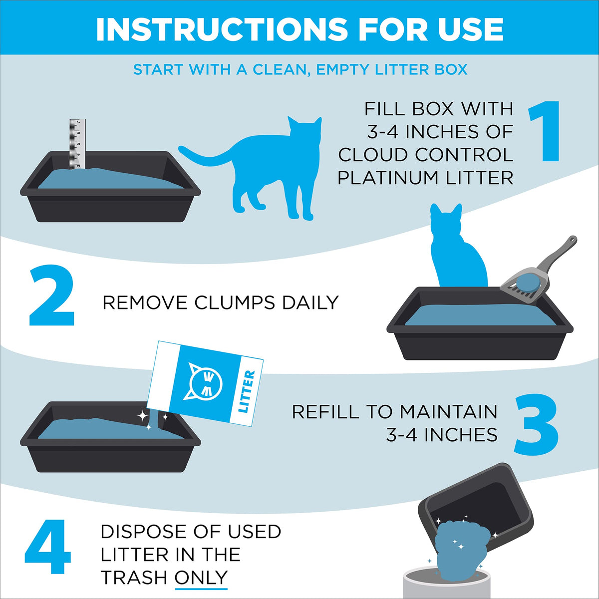 ARM & HAMMER Cloud Control Platinum Cat Litter, Multi-Cat, 37 lbs