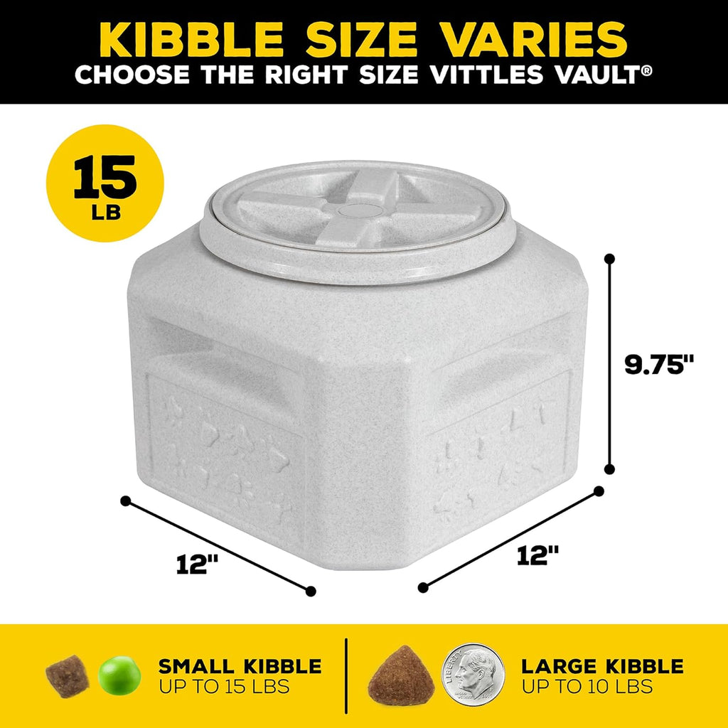 Vittles Vault Airtight Pet Food Storage Container, Fits up to 15lbs