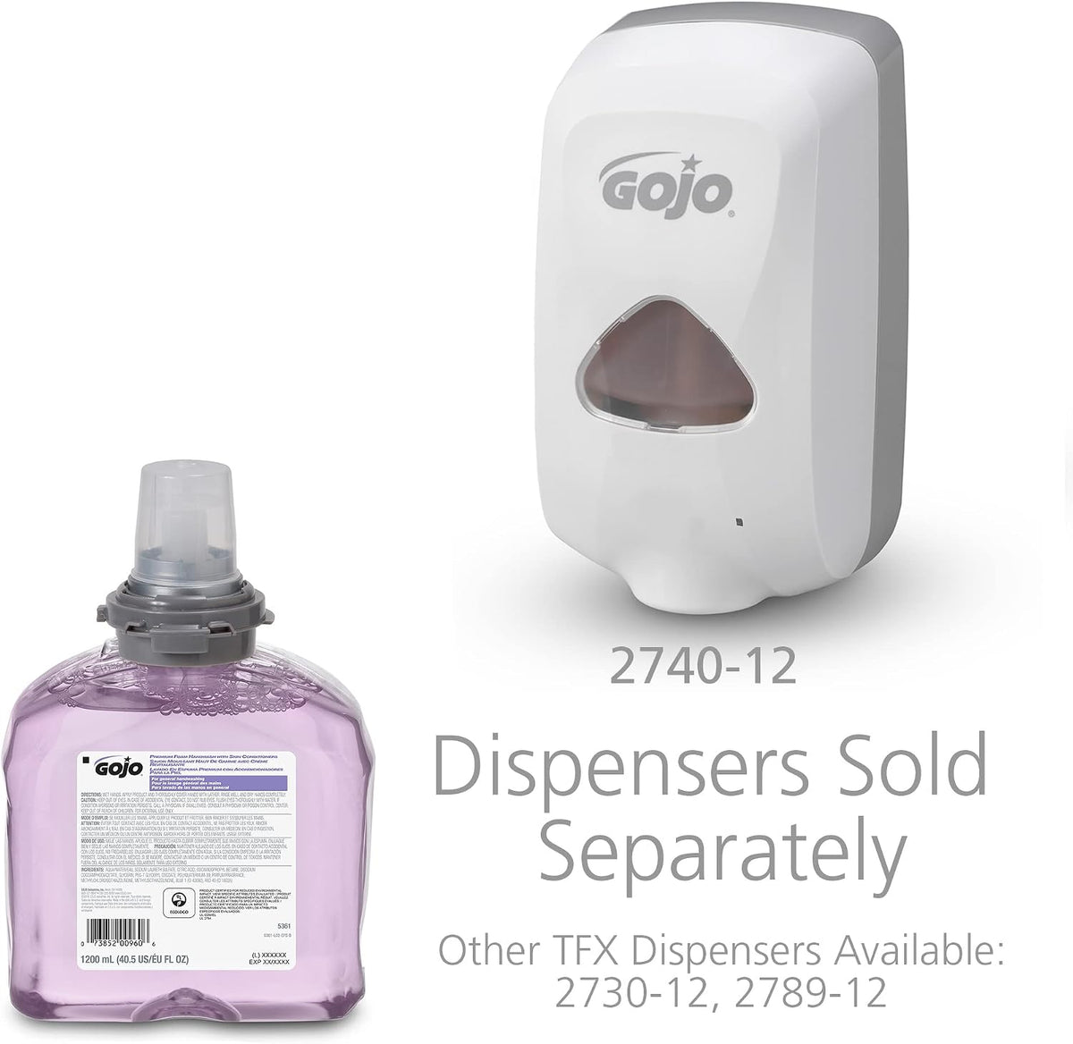 GOJO TFX Foam Soap Refill, Cranberry Scent, 2ct x 1200 mL - 5361-02