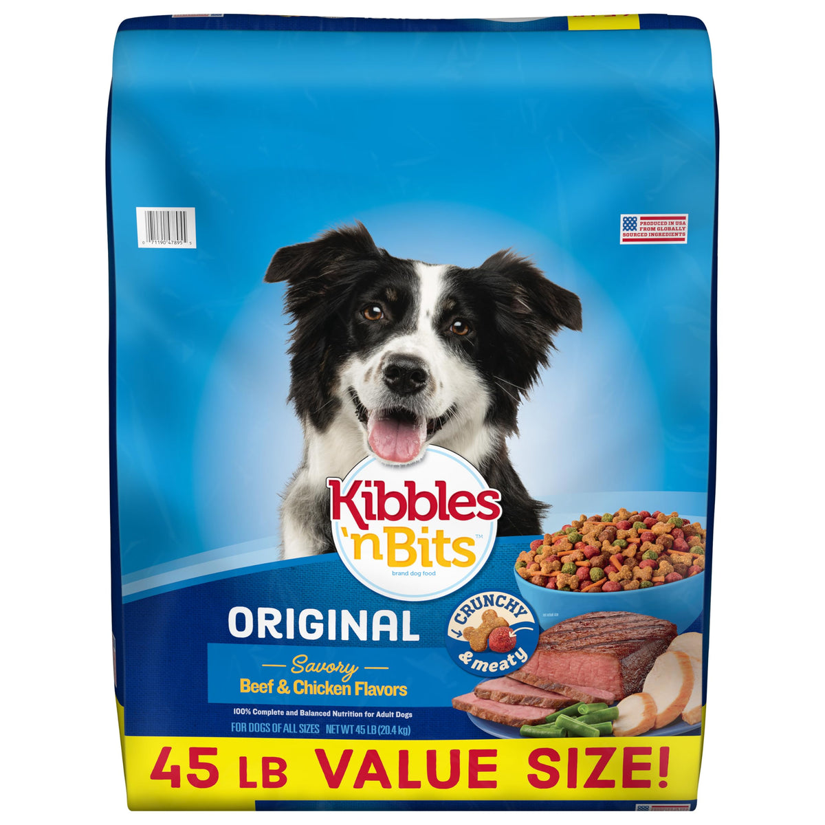 Kibbles 'n Bits Original Savory Beef & Chicken Flavor Dry Dog Food, 31 Pound Bag