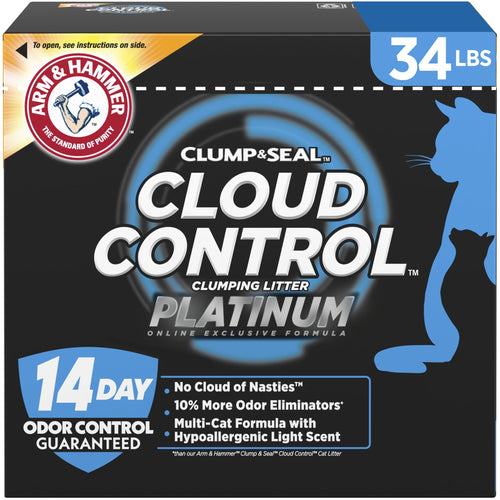 ARM & HAMMER Cloud Control Platinum Cat Litter, Multi-Cat, 37 lbs
