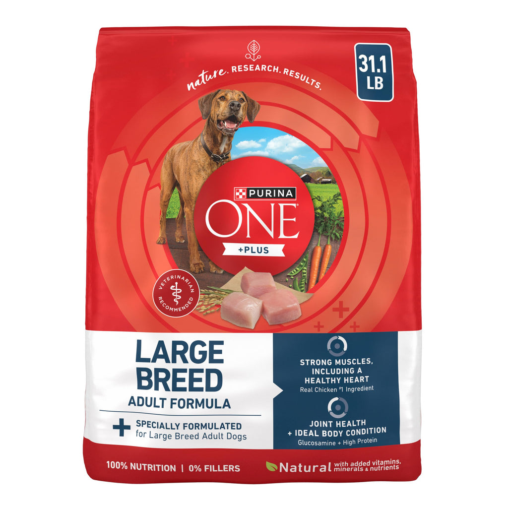 Purina ONE Natural Large Breed Adult Dry Dog Food, +Plus Formula - 16.5 lb. Bag