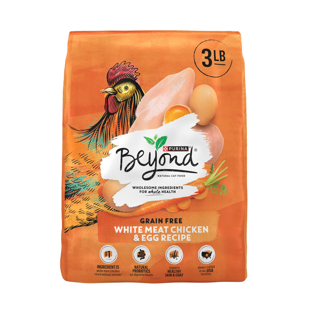 Purina Beyond Grain Free White Meat Chicken and Egg Recipe Natural Cat Food High Protein Cat Food Dry Formula - 16 Lb. Bag