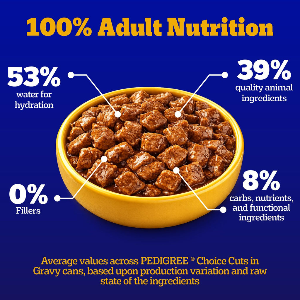 Pedigree Choice Cuts in Gravy Wet Dog Food, Beef, 13.2 oz, 12 count