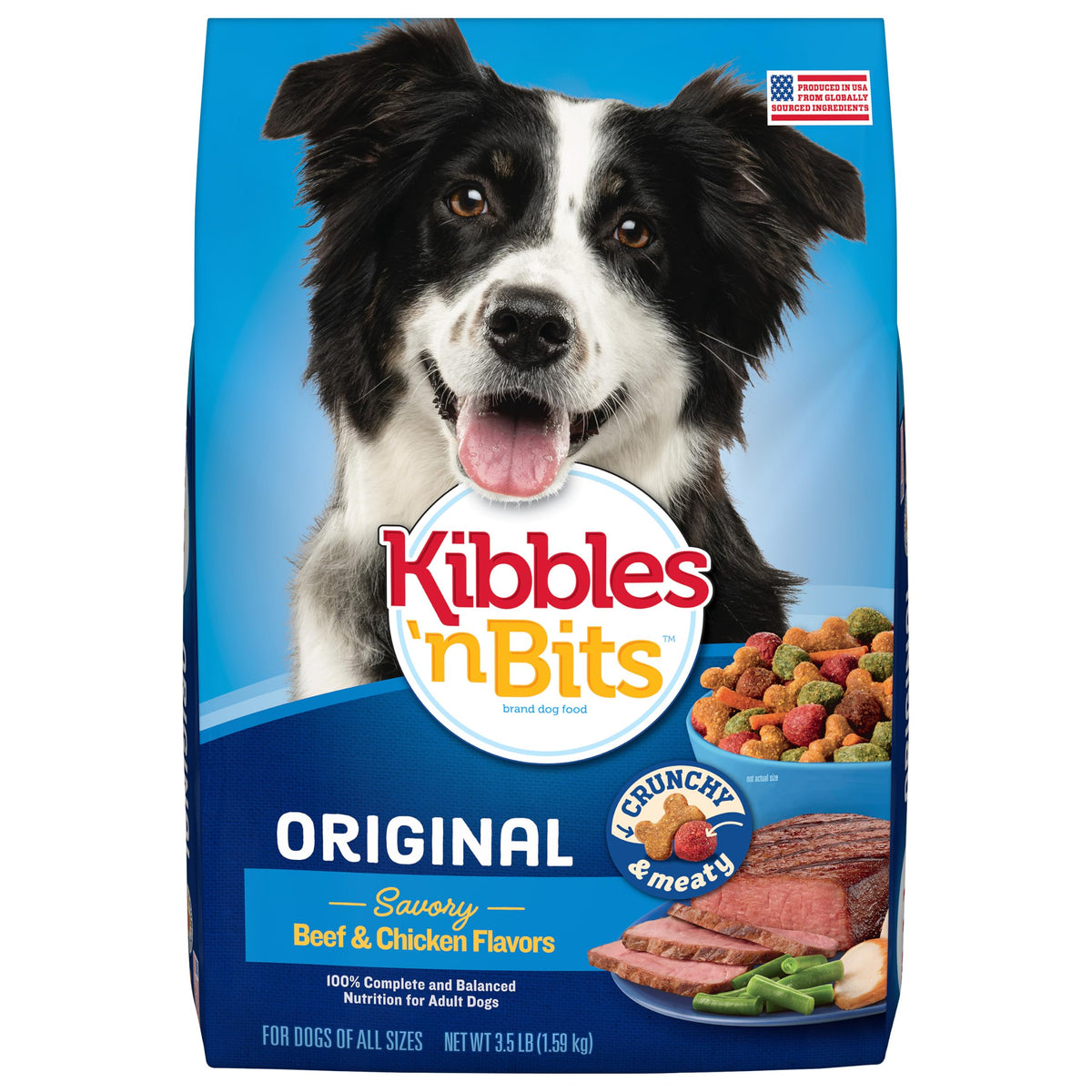 Kibbles 'n Bits Original Savory Beef & Chicken Flavor Dry Dog Food, 31 Pound Bag