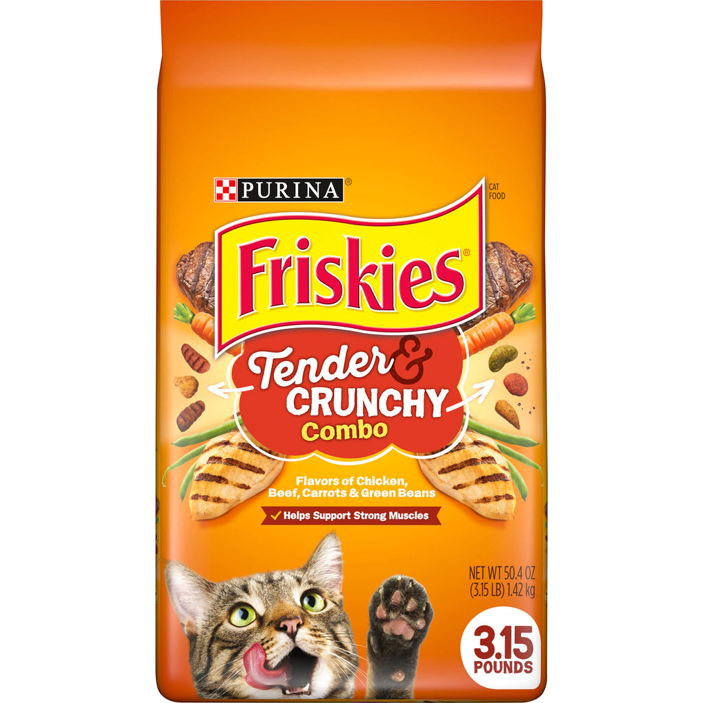 Purina Friskies Tender and Crunchy Combo Dry Cat Food, 16 lb Bag
