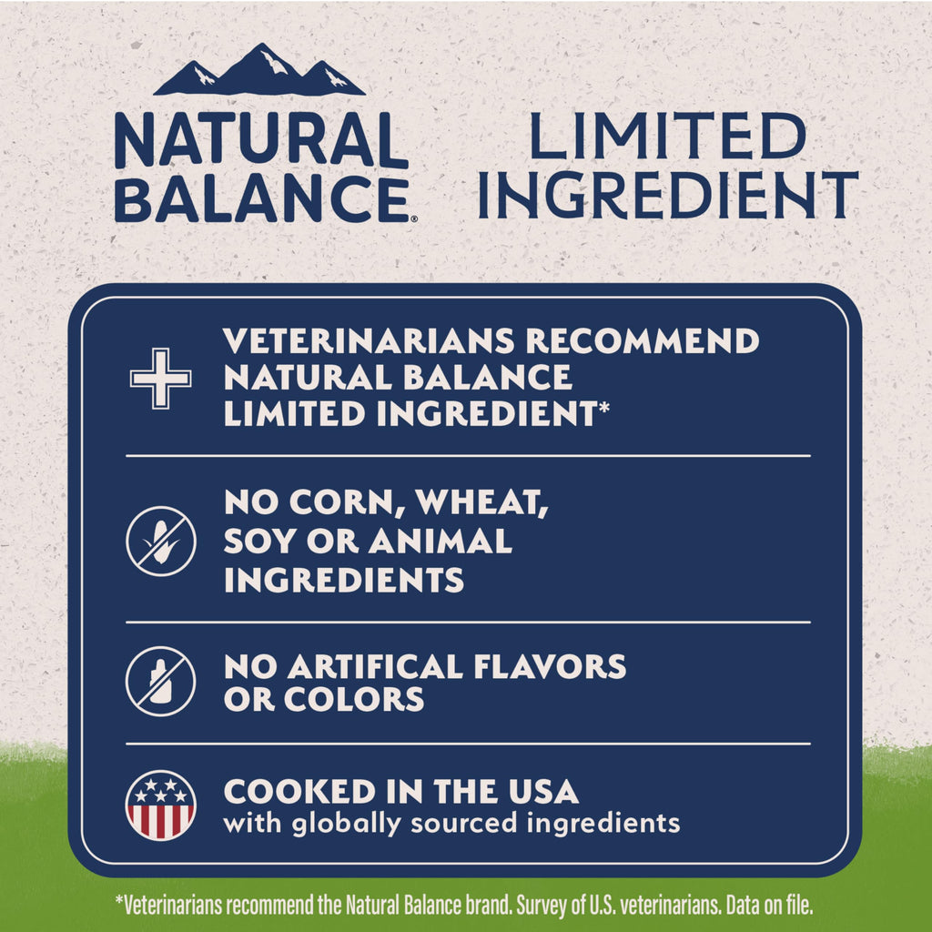 Natural Balance Limited Ingredient Vegetarian Recipe | Adult Dry Dog Food | Vegan | 14-lb. Bag