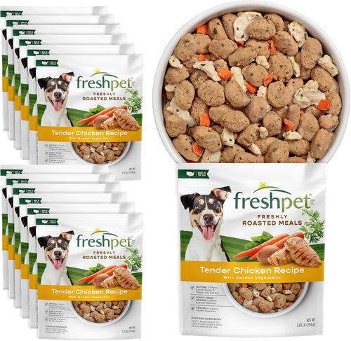 Freshpet Fresh Dog Food, Freshly Roasted Meals, Tender Chicken Recipe, 5.5 lb