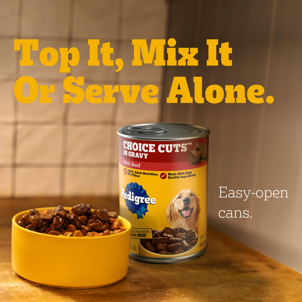 Pedigree Choice Cuts in Gravy Wet Dog Food, Beef, 13.2 oz, 12 count