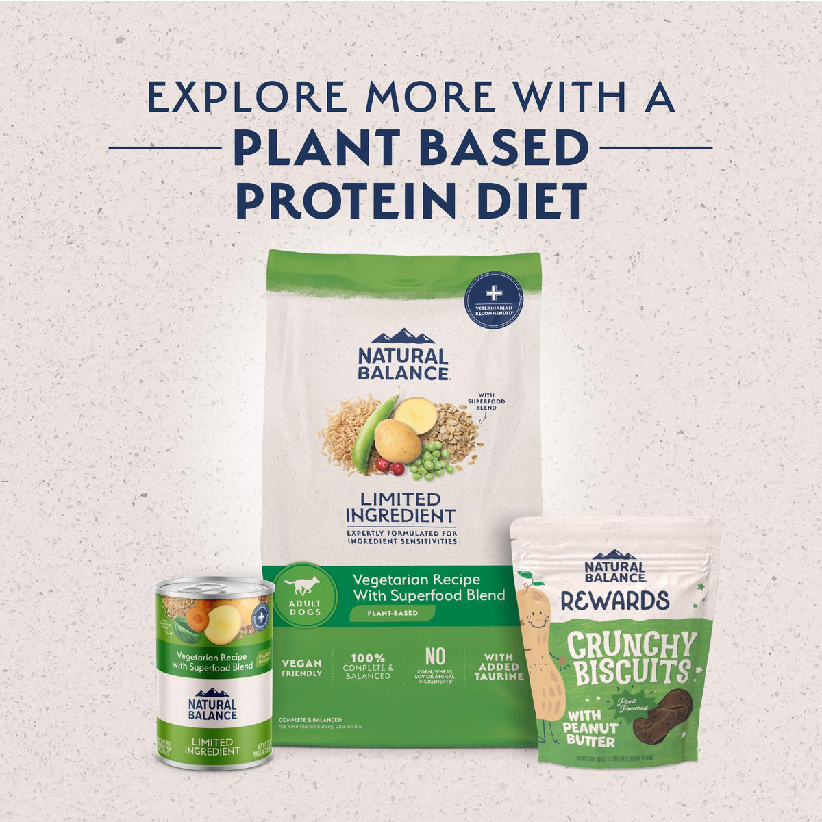Natural Balance Limited Ingredient Vegetarian Recipe | Adult Dry Dog Food | Vegan | 14-lb. Bag