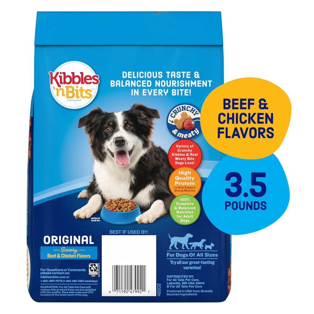 Kibbles 'n Bits Original Savory Beef & Chicken Flavor Dry Dog Food, 31 Pound Bag