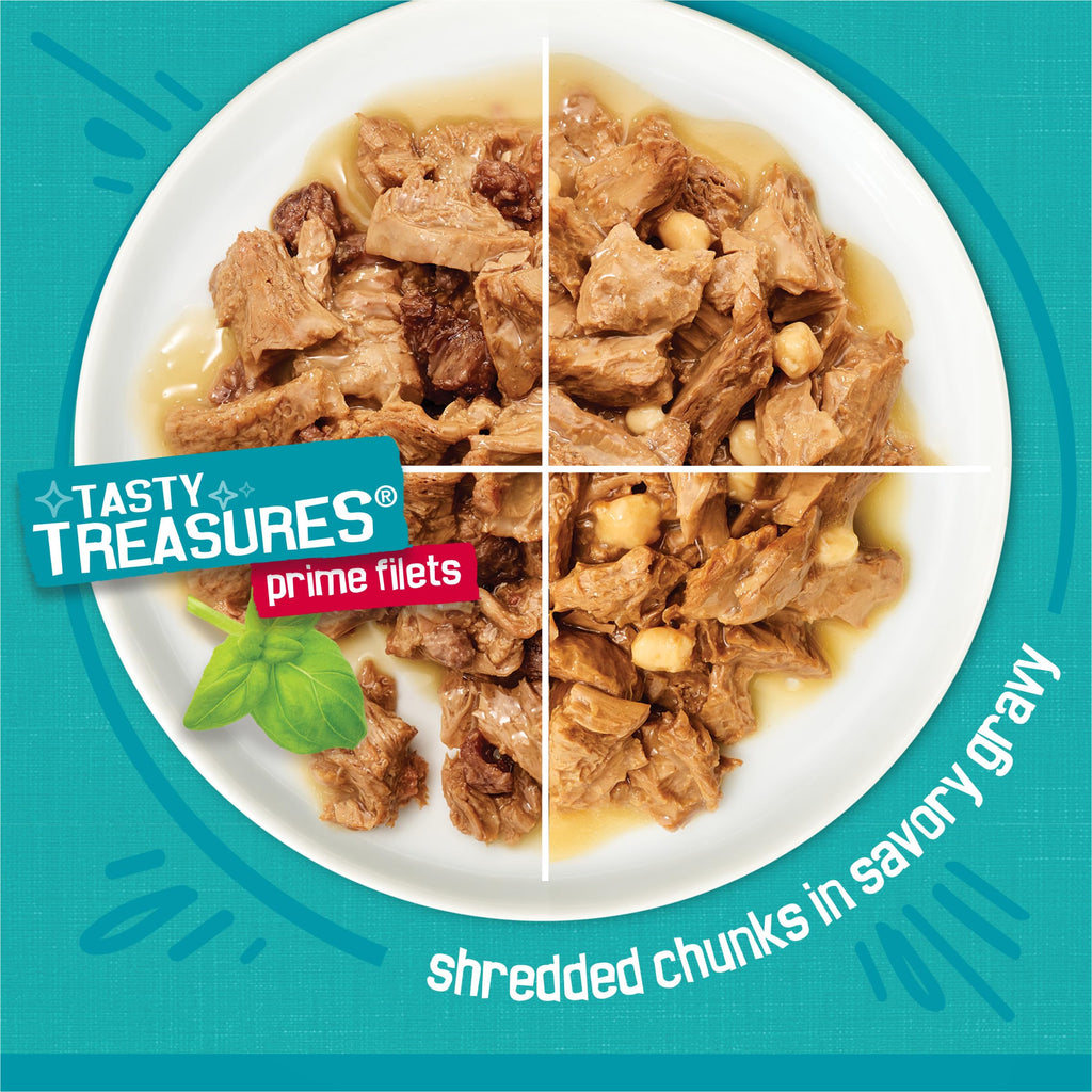 Purina Friskies Tasty Treasures Variety Pack, Prime Filets, 24 Pack 5.5 oz