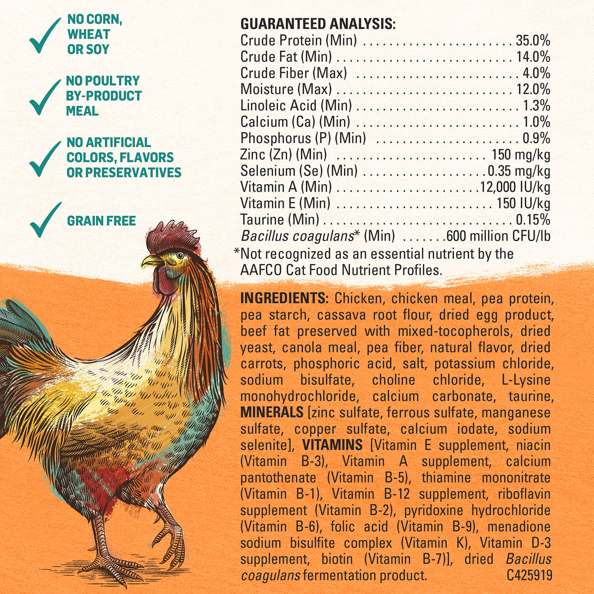 Purina Beyond Grain Free White Meat Chicken and Egg Recipe Natural Cat Food High Protein Cat Food Dry Formula - 16 Lb. Bag
